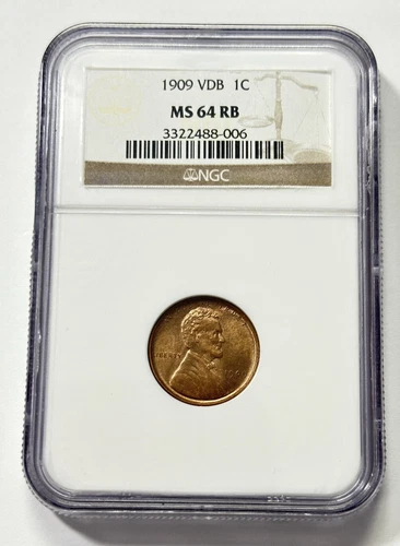 1909 VDB Lincoln Wheat Cent NGC MS 64 RB. #3941
