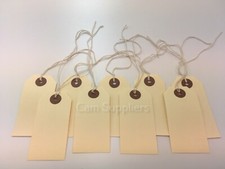 LARGE GIFT TAGS PLAIN LABELS SWING TICKETS - CREAM MANILA - STRING TIE ON TAGS