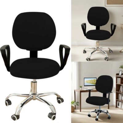 Water Repellents Protective Black Chair Slipcovers for Office Home Environments