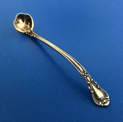 Gorham Sterling Silver 925 Chantilly Gilt Bowl Mustard Spoon