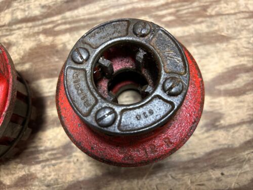 LOT 3x Ridgid Pipe Threading Die Head 3/4" 1 1/2" 2" NPT 12-R Set - Picture 4 of 9
