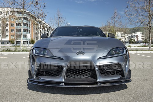 Divisor de labios para parachoques delantero de fibra de carbono estilo AS para Toyota GR Supra A90 de 20 unidades - Imagen 6 de 12