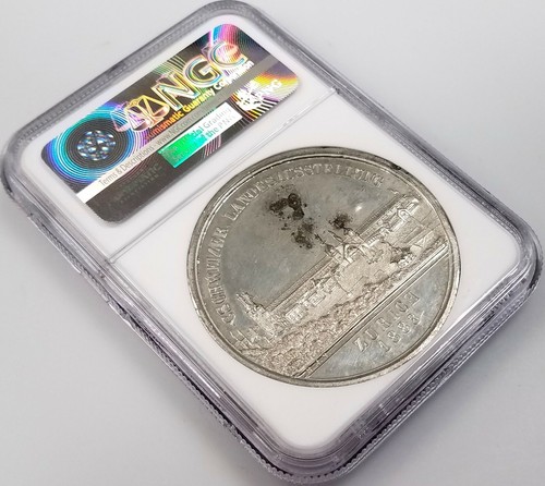 1883 Switzerland Nat'l Expo, WM Medal, SM-270,45mm, Zurich, NGC UNC Details! - Picture 3 of 4