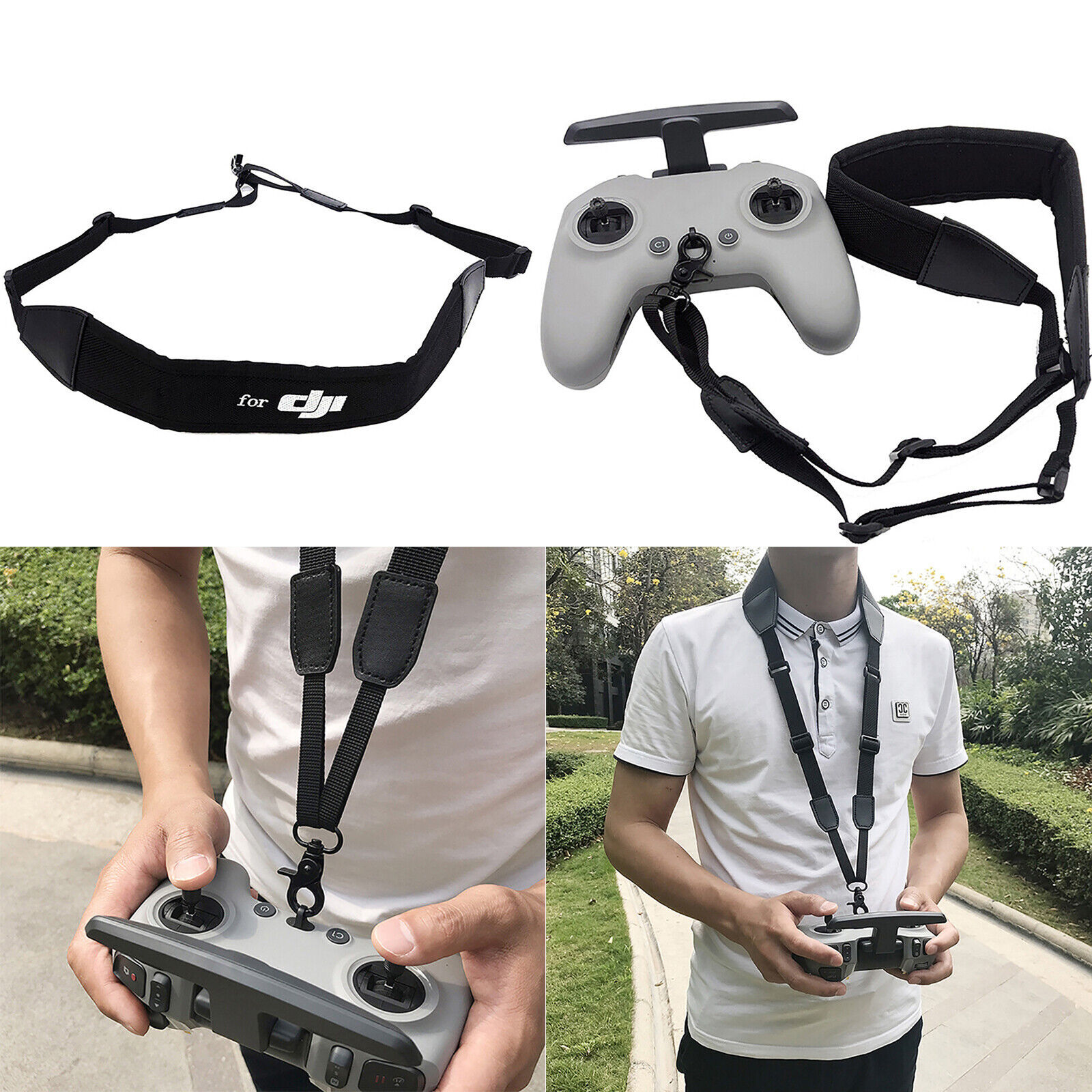 For DJI FPV Drone Romote Controller Lanyard Neck Strap Belt Sling with Hook-image