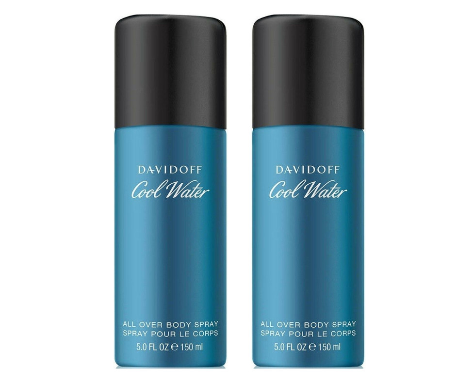 Davidoff Uomo Lavanda/Verdi/Ambra Cool Water All Over Body Spray 150 Ml - Immagine 4