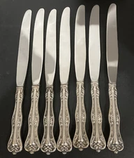 National Silver Co. Queen Elizabeth 9 1/4" Modern Hollow Knives Silverplate (6)