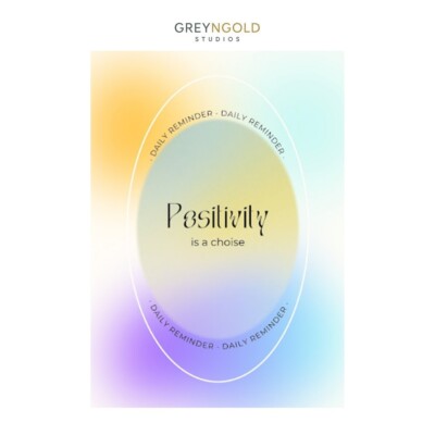 Posiitivity Aura Poster Wall Art Print pick size A4/A3/A2/90x60cm
