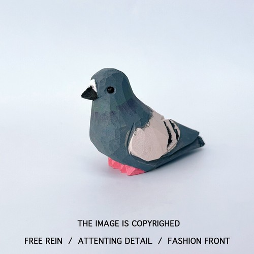 Handmade Wooden Bird Ornament Cute Parrot Solid Wood Decoration, Birthday Gift - Picture 17 of 51