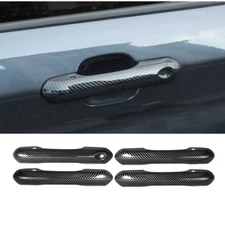 Carbon Fiber Exterior Car Door Handles Cover Trim For Ford Explorer 2020-2023