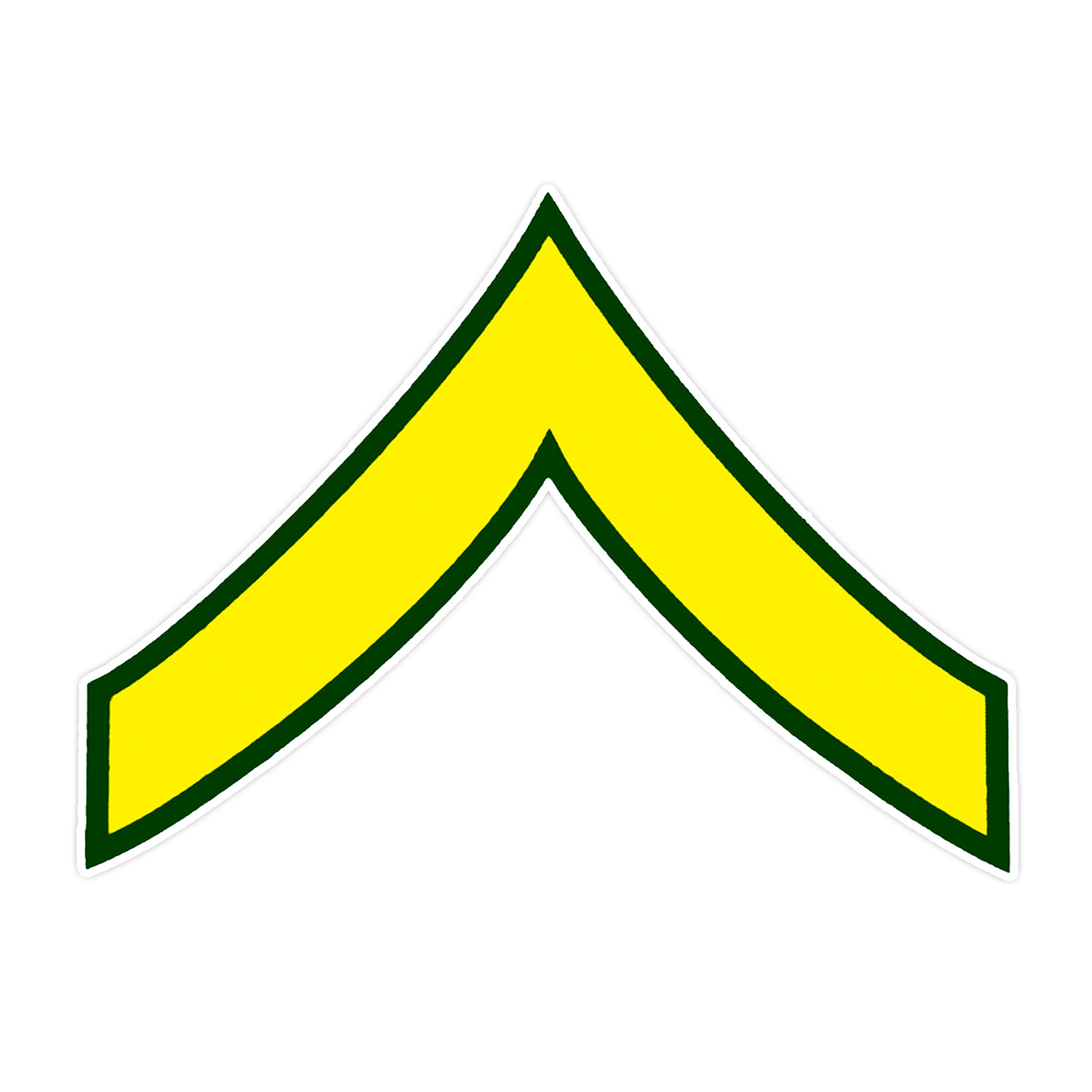 Army Enlisted Rank Bumper Sticker Military Vinyl Soldier Decal 5"