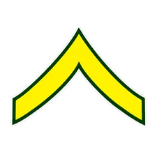 Army Enlisted Rank Bumper Sticker Military Vinyl Soldier Decal 5"