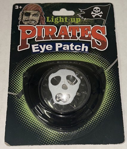 Light-Up PIRATE New NOS Eye Patch Skull LED Light Dress Up Costume Sealed NEW