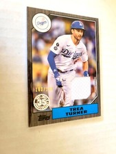 2022 Topps Series 1 1987 Topps Baseball Relics Black Trea Turner #87R-TT 163/199