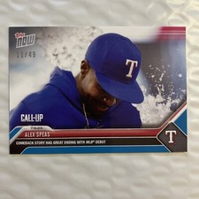 Alex Speas - 2023 MLB TOPPS NOW Card 591 - Blue Parallel 11/49 CALL-UP