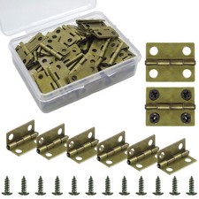100 Pieces Small Hinges for Wooden Box, Mini Hinges for Jewelry Box 1 Inch
