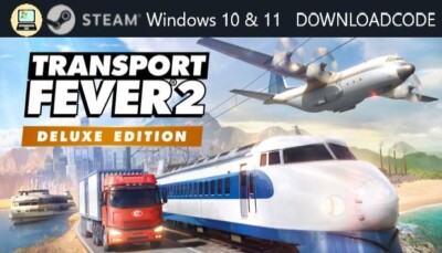 NEU PC Computer Spiel Transport Fever 2 Deluxe Edt für Windows 10 11 STEAM Code