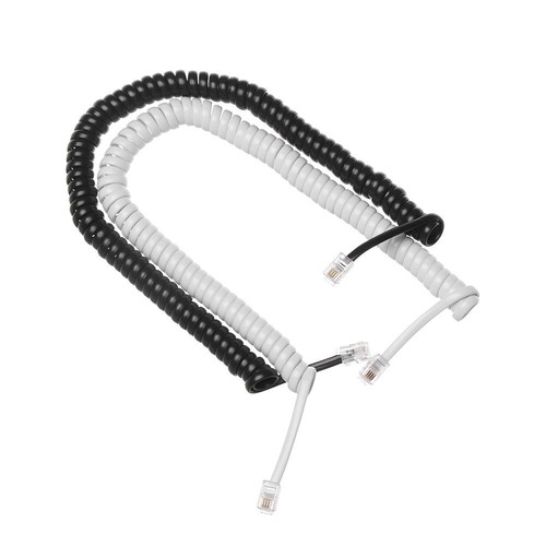 Spiral Cable Coiled Connector Wire Handset Line Telephone Cord Phone Curve - Zdjęcie 12 z 14
