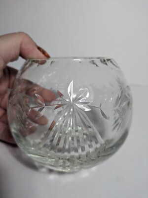 Vintage Atrium By Crystal Clear Industries Thick Glass Crystal Candleholder