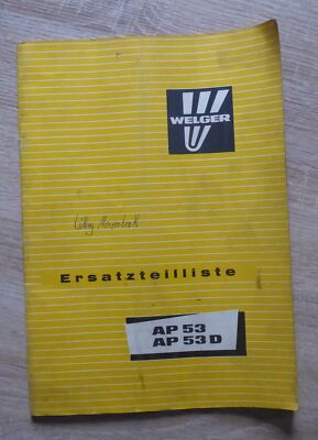 Welger Baler AP53 + AP53 D Parts List