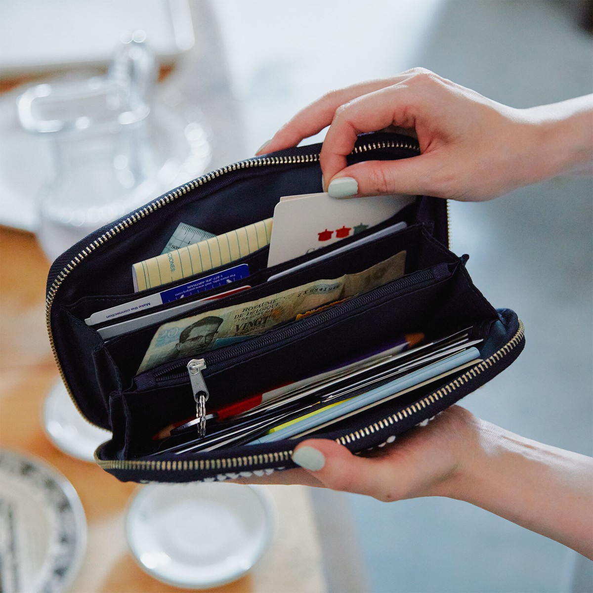 Hobonichi Drawer Pouch mina minä perhonen tambourine Navy S