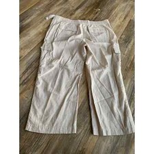 Talbots Cream/White Linen Pants, NWT, Size 14