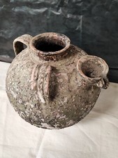 Jarre à huile Noix ancienne terre cuite vernissée Centre France Auvergne XVIIIè