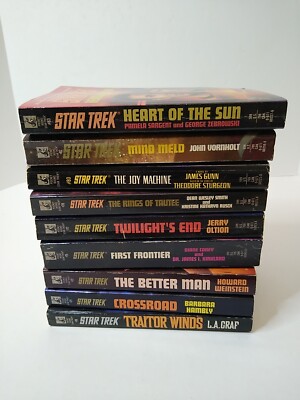 Vintage Pocket Books - Star Trek Paperback Book Lot Of 9 Books - Various Authors