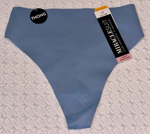 MIRACLESUIT Tempest Light Blue Light Control Waistline Thong Panty Womens Sz S - Picture 3 of 7