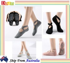 Yoga Socks Non Slip Pilates Massage Ballet Socks Grip Exercise Cotton Gym