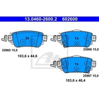 ATE BremsbeläGe Hinten FüR Nissan Qashqai II X-Trail Renault Kadjar Koleos