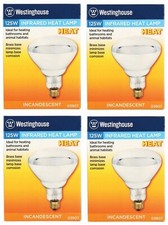 Westinghouse 0390748 125 Watt R40 Clear Infrared Heat Lamp Bulbs - Pack of 4