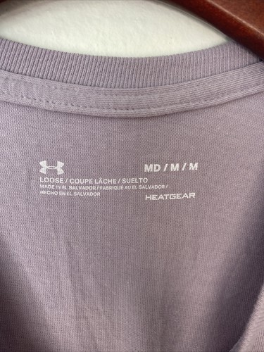 Under Armour T Shirt Womens Medium Purple Active Long Sleeve - Picture 3 of 3