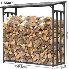 Kaminholzregal Außen Brennholzregal Holzregal Brennholz Kaminholz Holzlager Groß