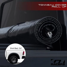 For 2009-2018 Dodge Ram 1500 5.7 Ft Bed Lock & Roll Up Soft Vinyl Tonneau Cover