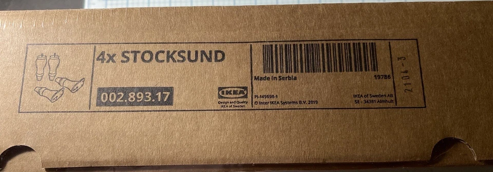 Sofá MegsMe otomano patas IKEA STOCKSUND (x4) negro madera maciza NUEVO EN CAJA Foto 3 de 4