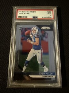 2018 Panini Prizm Josh Allen RC #205 PSA 9 Mint Buffalo Bills Rookie