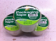 3 ROLLS CLEAR Duck Packaging Packing Carton Shipping Tape 1.88" x 50 yards