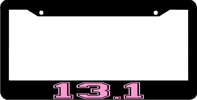 13.1 pink marathon runner License Plate Frame 