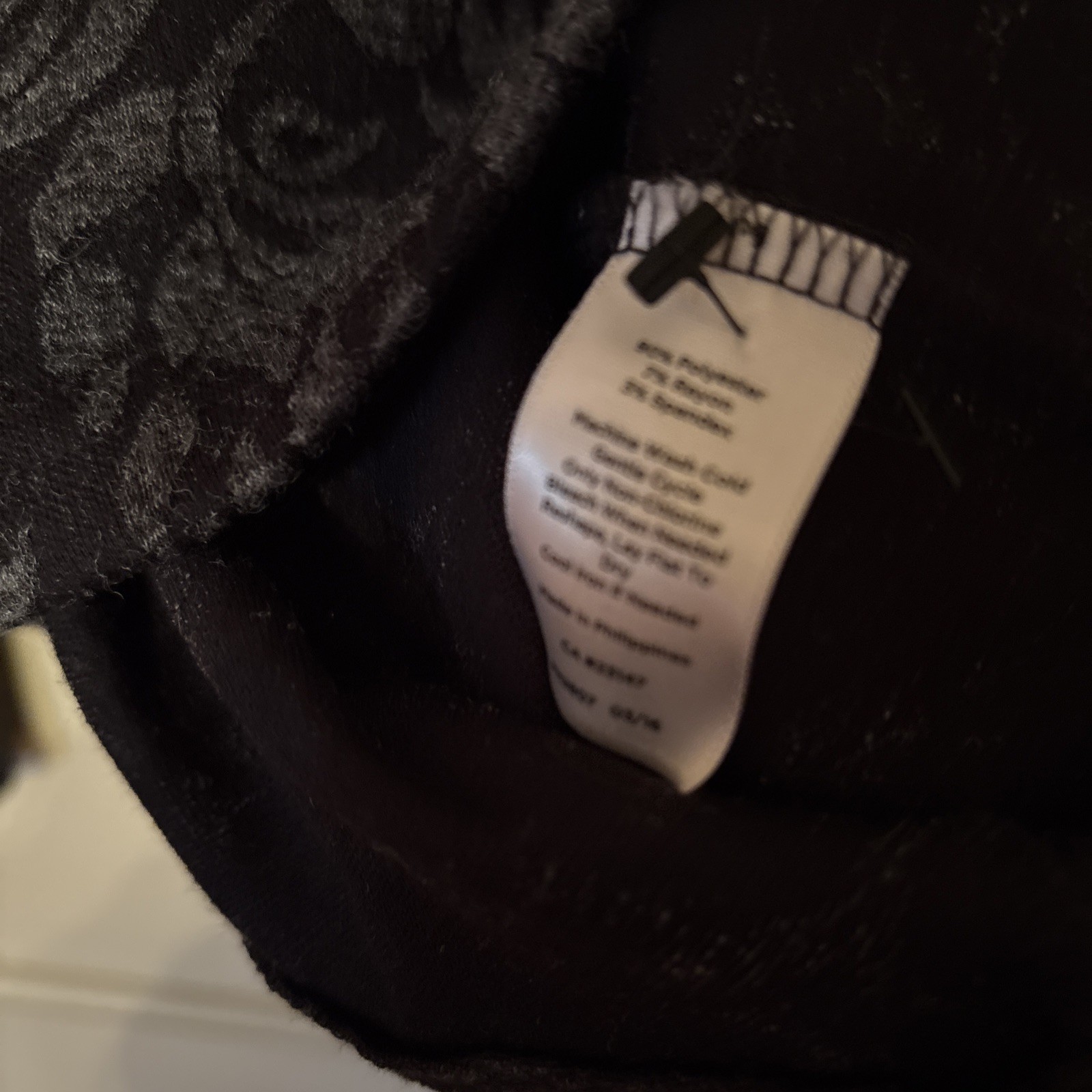 Talbots Textured Black Gray Button Back Top - image 6