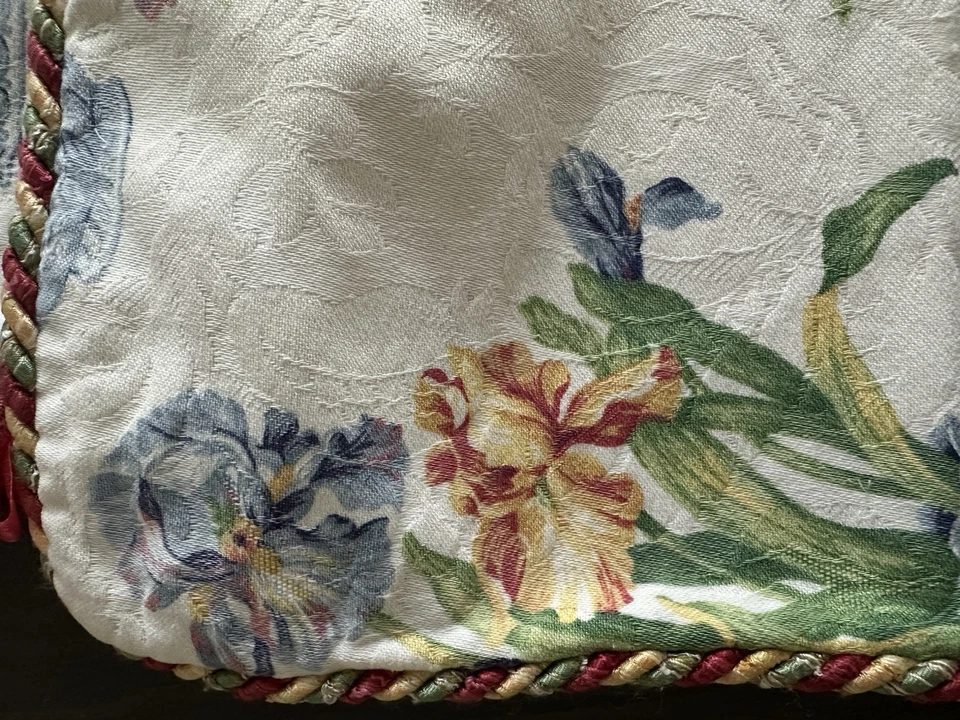 Vaso branco azul vintage primavera flores floral TRÊS capas de travesseiro almofadas falsa - Imagem 2 de 4