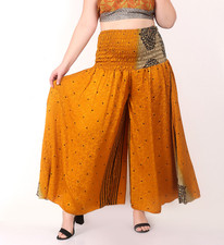 Women's Casual Printed High Elastic Waist Silk Palazzo Pants Wholesale Mix Lots