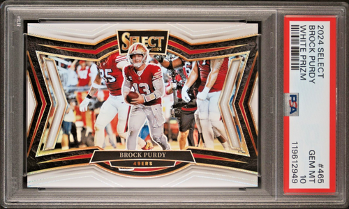 2024 Select #465 Brock Purdy Field Level White Prizm Horizontal /35 PSA 10 49ers