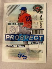 2024 Panini Prospect Edition Baseball Ticket Jonah Tong Auto Mets