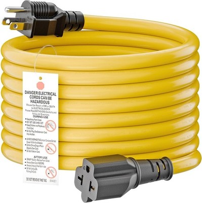 [15-Feet] NEMA 5-15P to 5-15R/ 5-20R/ 6-15R/ 6-20R AC Adapter, Plugrand 12AWG...