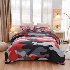 Camouflage Bedding Set, Colorful Pattern Style Comforter Set, 5 PCS One Comforte
