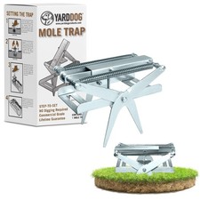 Mole Trap - Step-to-Set Scissor Style, Commercial Durable Steel Ground Exterm...