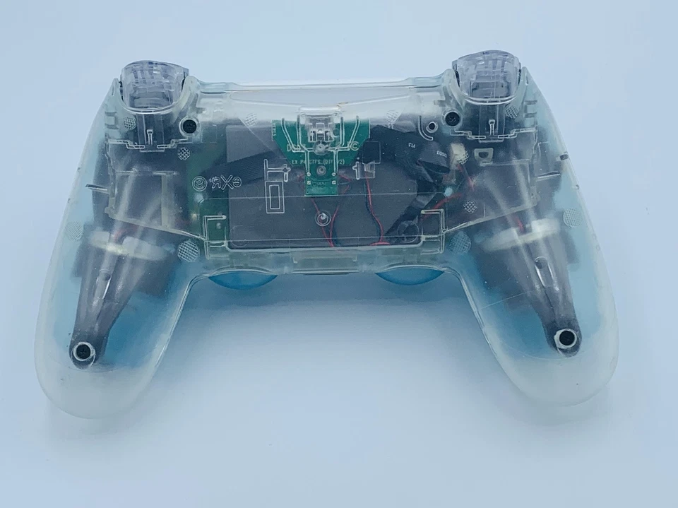 Custom DualShock 4 Clear Blue Wireless Controller Playstation 4 with color LEDs - Image 3 of 4