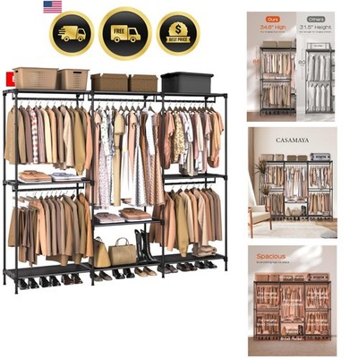 Clothes Rack, Portable Closet, 80.7 Inch Extra Large Capacity Wardrobe Closet...