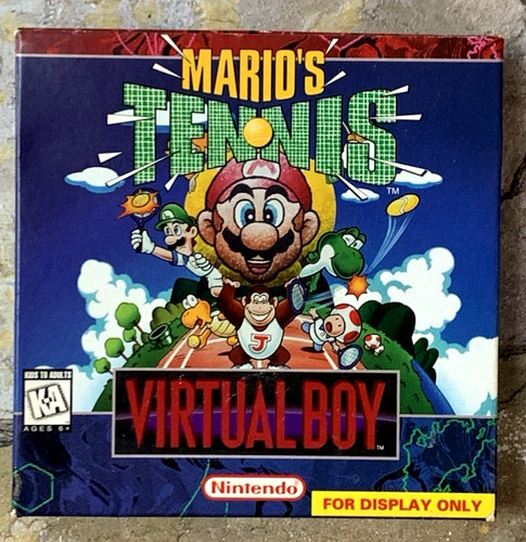 Mario's Tennis Display Only Box - Nintendo Virtual Boy