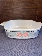 CorningWare Silk & Roses A-1-B Casserole Dish Pyrex 1 LITER